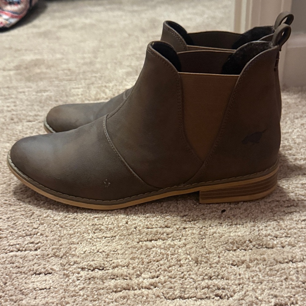 Rocket Dog Brown Ankle Boots with Paisley Lining